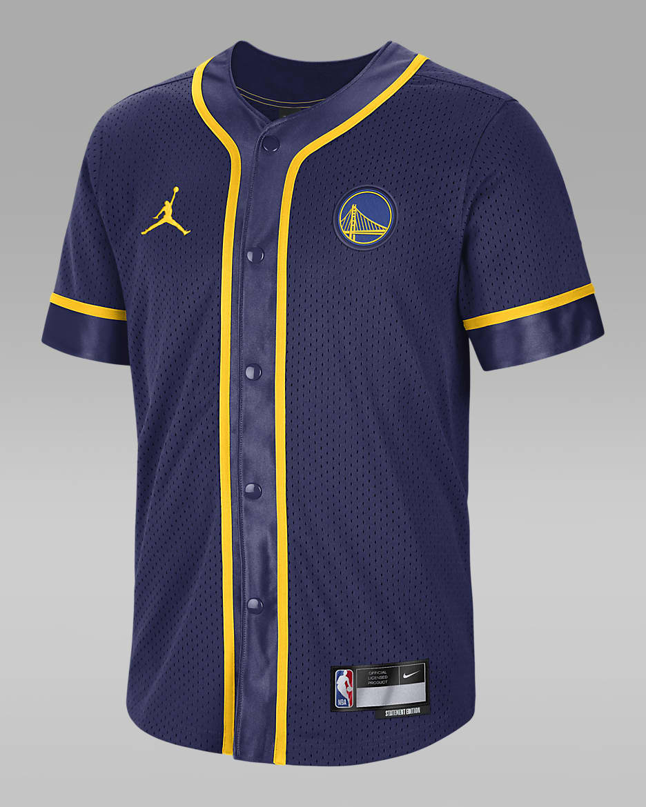 Golden State Warriors Statement Edition Men s Jordan Dri FIT NBA Short Sleeve Top